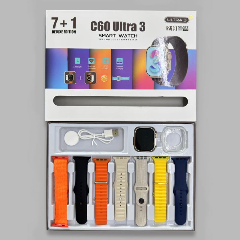 Έξυπνο ρολόι με λειτουργίες 7-σε-3-σε-1: μέτρηση καρδιακού ρυθμού, καταγραφή βημάτων, παρακολούθηση ύπνου, κλήσεις μέσω Bluetooth και ασύρματο φόρτισμα