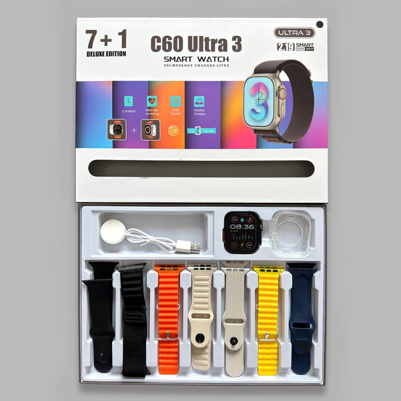 Έξυπνο ρολόι με λειτουργίες 7-σε-3-σε-1: μέτρηση καρδιακού ρυθμού, καταγραφή βημάτων, παρακολούθηση ύπνου, κλήσεις μέσω Bluetooth και ασύρματο φόρτισμα