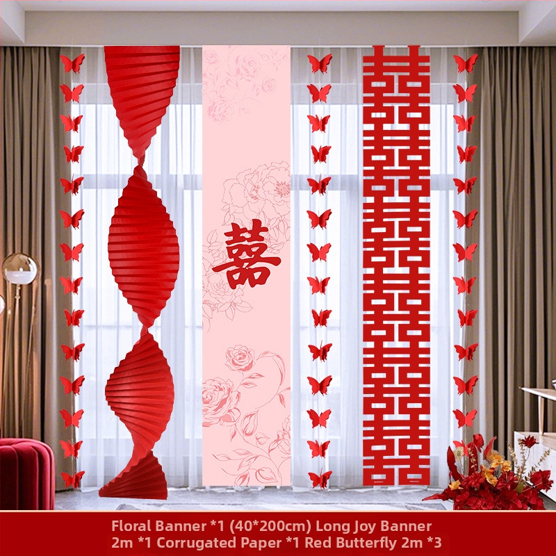 Švenčių dekoracijų komplektas patalpai – girlianda ir nuotraukų fonas, medžiagos: popierius ir juosta