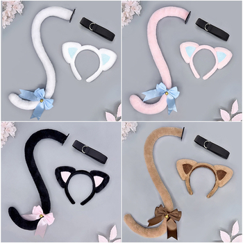 Lolita macskafül fejfedő és farok készlete, kézzel készített plüss, felnőtteknek, 2025 tavaszán