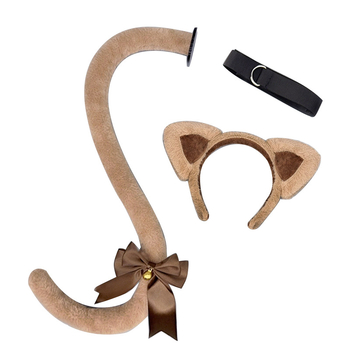 Lolita macskafül fejfedő és farok készlete, kézzel készített plüss, felnőtteknek, 2025 tavaszán