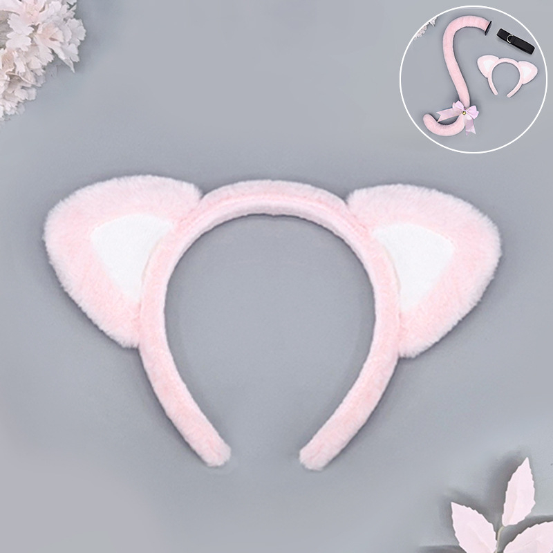 Lolita macskafül fejfedő és farok készlete, kézzel készített plüss, felnőtteknek, 2025 tavaszán