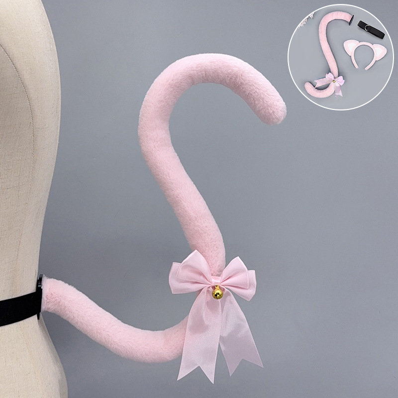 Lolita macskafül fejfedő és farok készlete, kézzel készített plüss, felnőtteknek, 2025 tavaszán