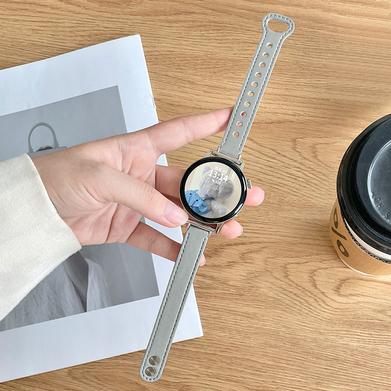 Prava kožna narukvica za Huawei pametni sat, kompatibilna s GT5/GT6, GT4, GT2/Honor Watch, Watch4/3 Pro — 18/20/22 mm, kopča na klik