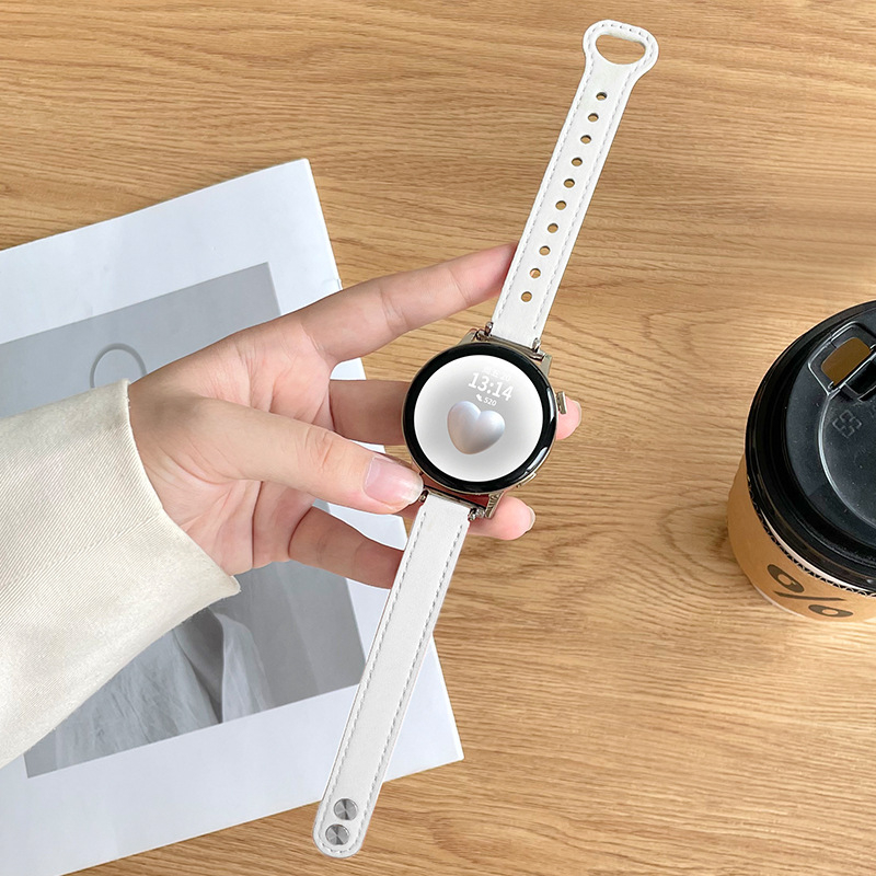 Prava kožna narukvica za Huawei pametni sat, kompatibilna s GT5/GT6, GT4, GT2/Honor Watch, Watch4/3 Pro — 18/20/22 mm, kopča na klik