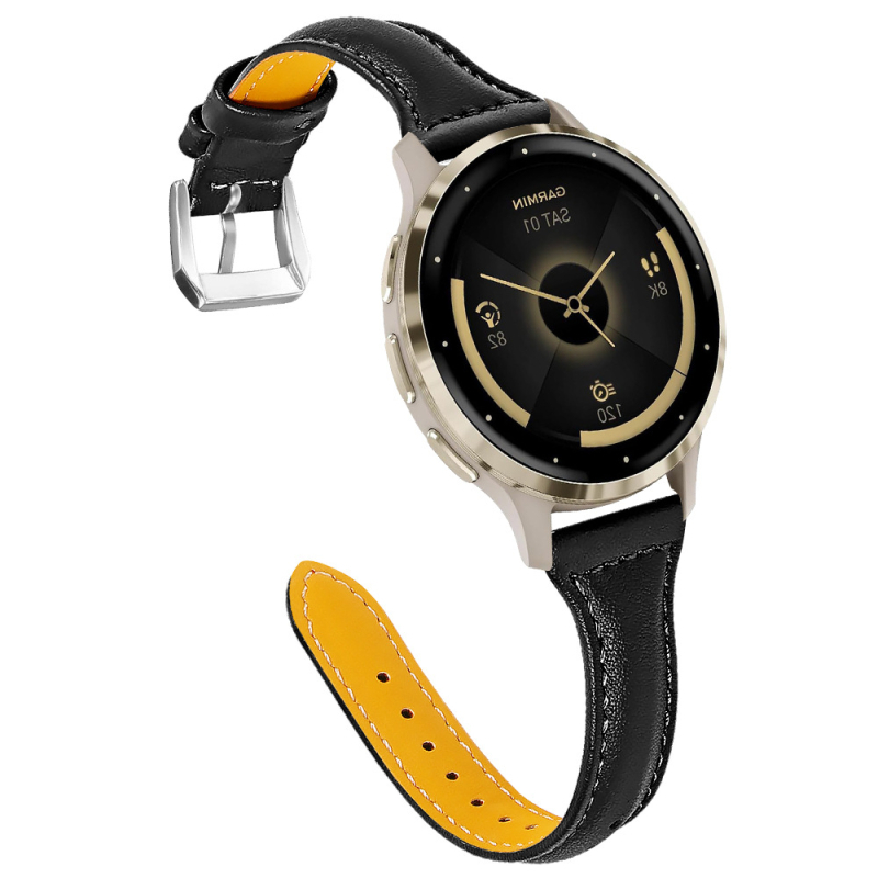 Remen od prave kože, 18 mm, za Garmin Vivoactive Venu3 – kompatibilan sa Samsungom i Huawei