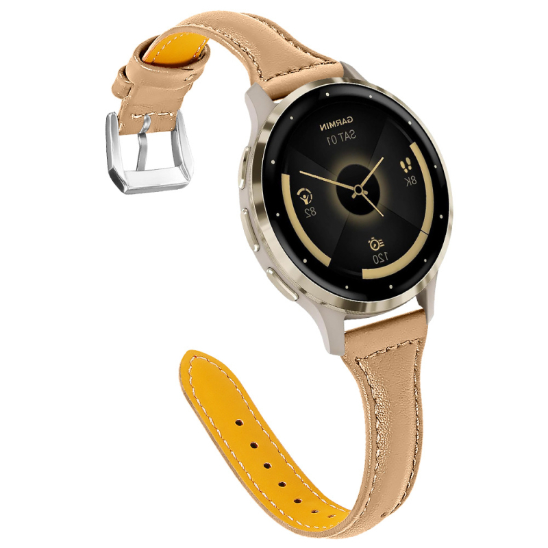 Remen od prave kože, 18 mm, za Garmin Vivoactive Venu3 – kompatibilan sa Samsungom i Huawei