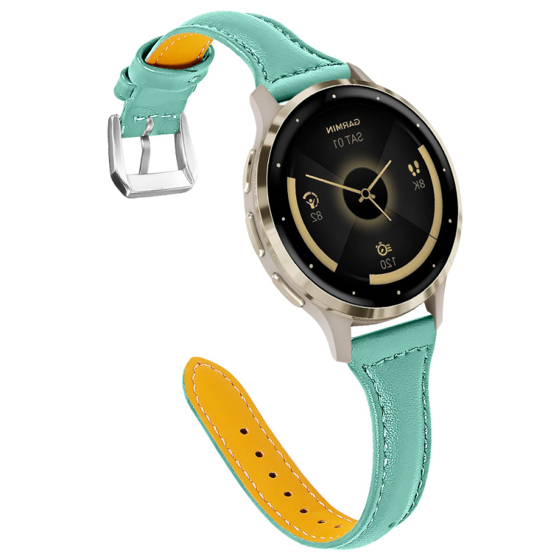 Remen od prave kože, 18 mm, za Garmin Vivoactive Venu3 – kompatibilan sa Samsungom i Huawei