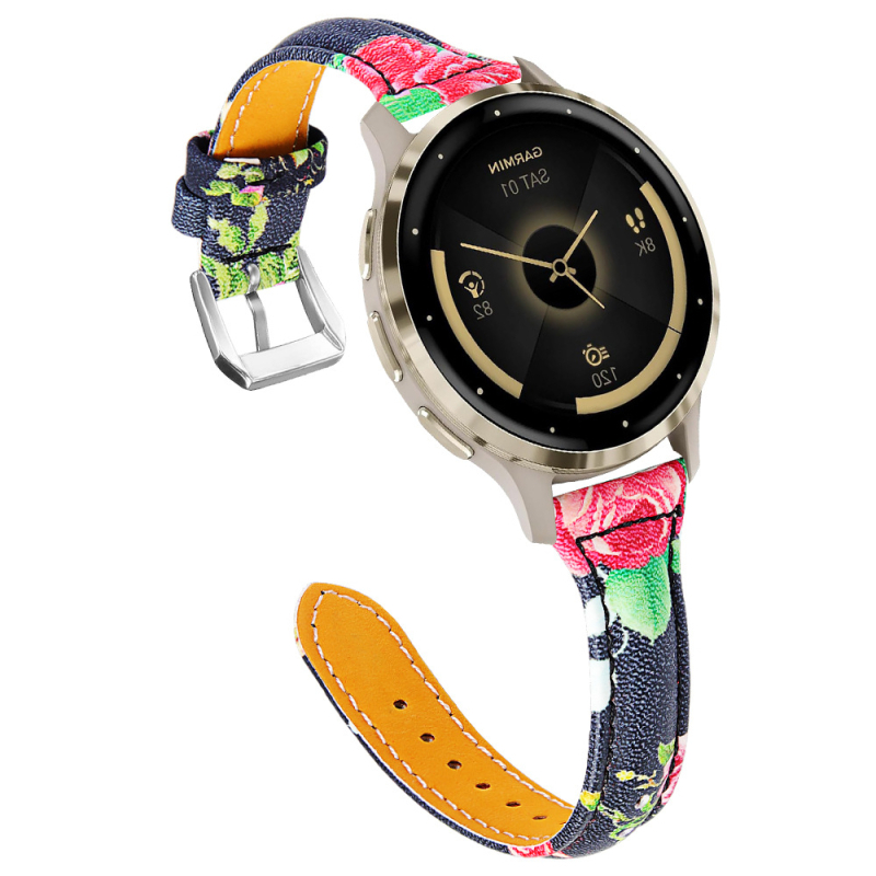 Remen od prave kože, 18 mm, za Garmin Vivoactive Venu3 – kompatibilan sa Samsungom i Huawei