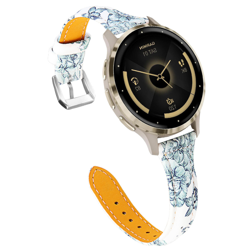 Remen od prave kože, 18 mm, za Garmin Vivoactive Venu3 – kompatibilan sa Samsungom i Huawei