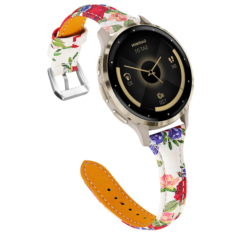 Remen od prave kože, 18 mm, za Garmin Vivoactive Venu3 – kompatibilan sa Samsungom i Huawei