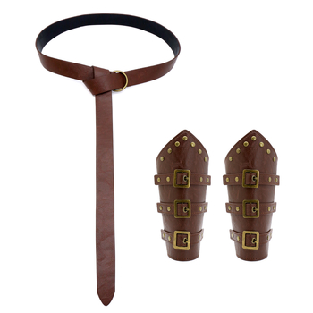 Srednjovjekovni vikinški renesansni pojas cosplay set s retro narukvicom za zglob i torbicom za struk, marka Other; za odrasle; zimsko izdanje 2024; spot goods