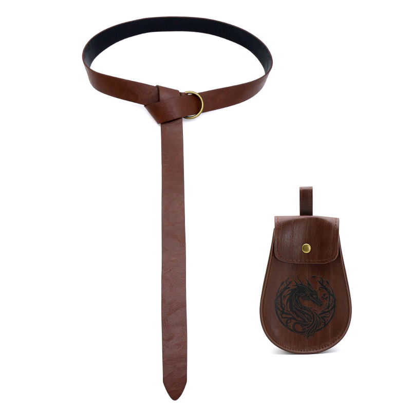 Srednjovjekovni vikinški renesansni pojas cosplay set s retro narukvicom za zglob i torbicom za struk, marka Other; za odrasle; zimsko izdanje 2024; spot goods