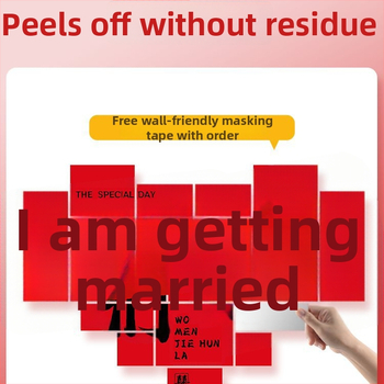 Vjenčani foto backdrop – zidna naljepnica rekvizita za dekoraciju zaruka; nije uvezeno; osobni poklon