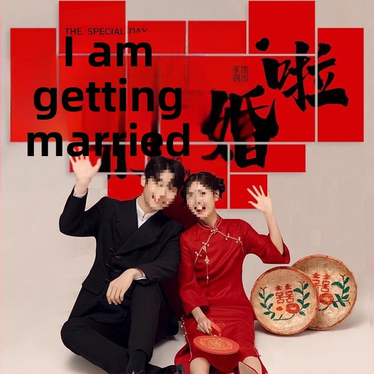 Vjenčani foto backdrop – zidna naljepnica rekvizita za dekoraciju zaruka; nije uvezeno; osobni poklon