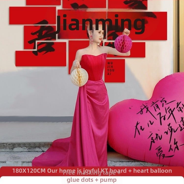 Vjenčani foto backdrop – zidna naljepnica rekvizita za dekoraciju zaruka; nije uvezeno; osobni poklon