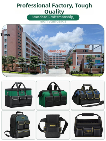 Set tašiek na náradie z odolného Oxfordského materiálu, zosilnený a prenosný – dve štvorcové tašky s 30% väčšou kapacitou a 3D dizajnom, s popruhmi, pre domáce použitie