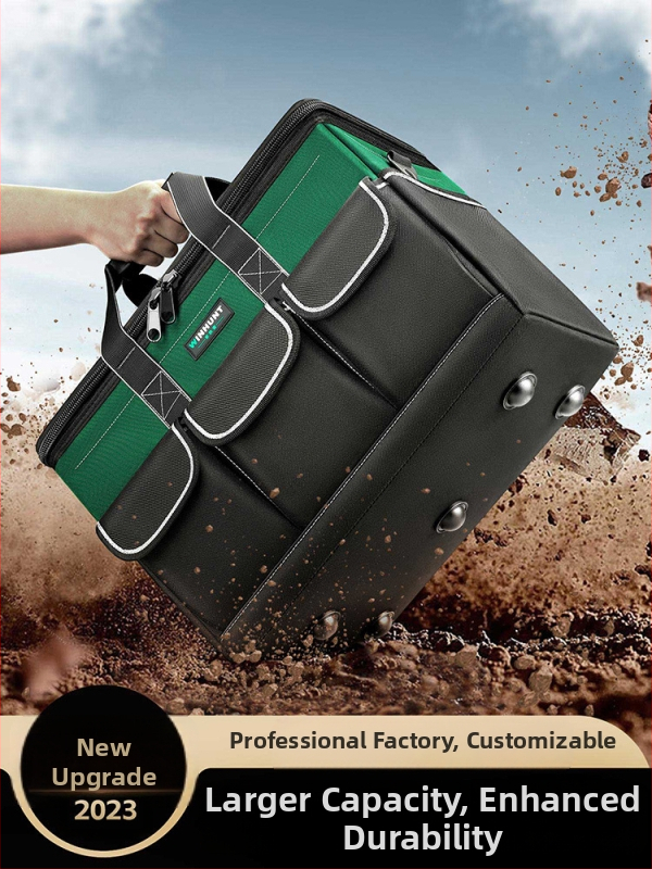 Set tašiek na náradie z odolného Oxfordského materiálu, zosilnený a prenosný – dve štvorcové tašky s 30% väčšou kapacitou a 3D dizajnom, s popruhmi, pre domáce použitie