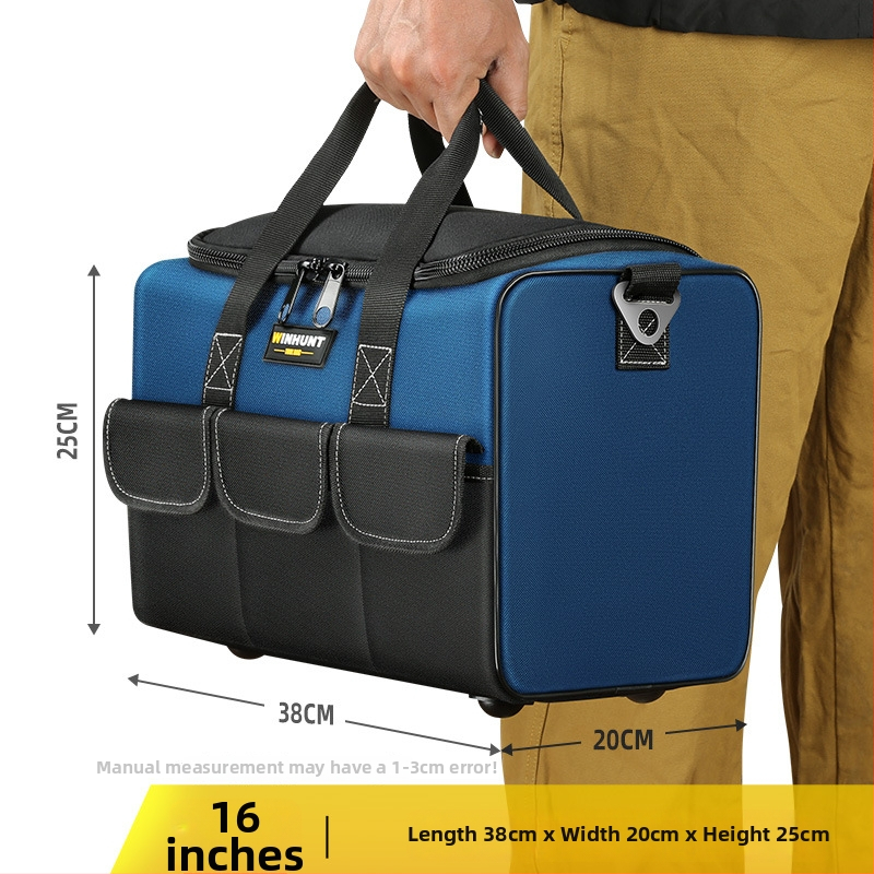 Set tašiek na náradie z odolného Oxfordského materiálu, zosilnený a prenosný – dve štvorcové tašky s 30% väčšou kapacitou a 3D dizajnom, s popruhmi, pre domáce použitie