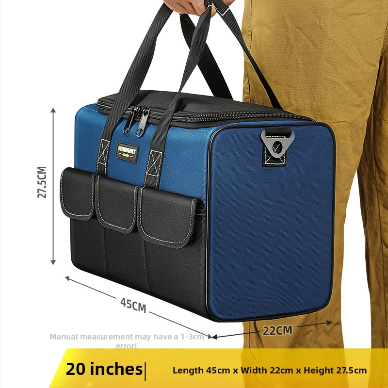 Set tašiek na náradie z odolného Oxfordského materiálu, zosilnený a prenosný – dve štvorcové tašky s 30% väčšou kapacitou a 3D dizajnom, s popruhmi, pre domáce použitie