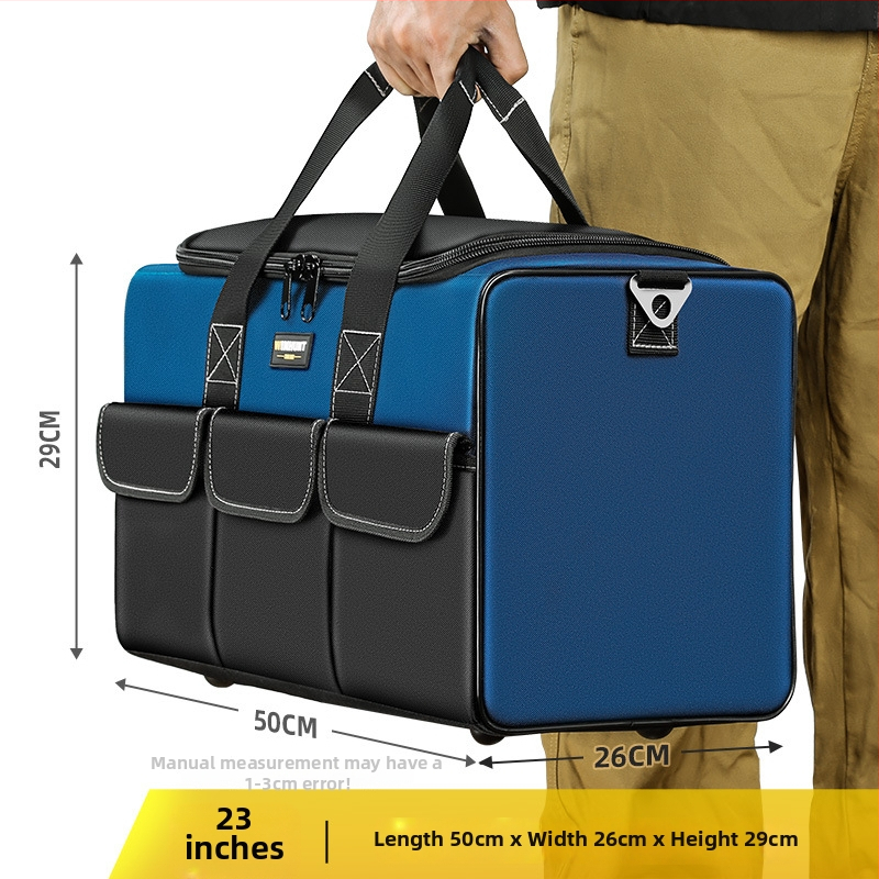 Set tašiek na náradie z odolného Oxfordského materiálu, zosilnený a prenosný – dve štvorcové tašky s 30% väčšou kapacitou a 3D dizajnom, s popruhmi, pre domáce použitie