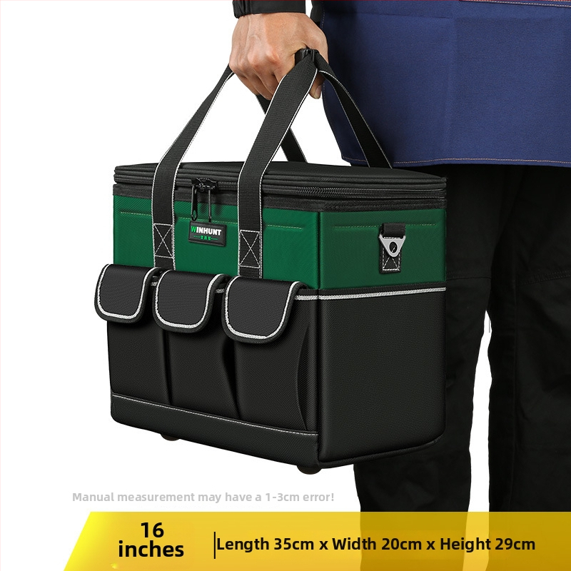 Set tašiek na náradie z odolného Oxfordského materiálu, zosilnený a prenosný – dve štvorcové tašky s 30% väčšou kapacitou a 3D dizajnom, s popruhmi, pre domáce použitie
