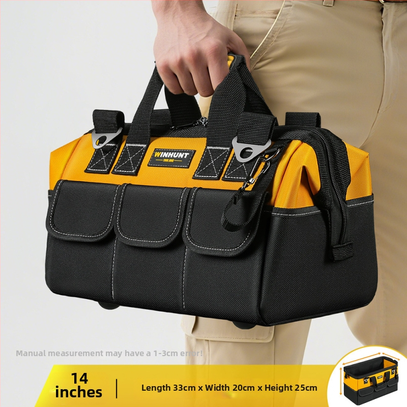 Set tašiek na náradie z odolného Oxfordského materiálu, zosilnený a prenosný – dve štvorcové tašky s 30% väčšou kapacitou a 3D dizajnom, s popruhmi, pre domáce použitie