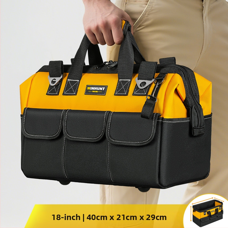 Set tašiek na náradie z odolného Oxfordského materiálu, zosilnený a prenosný – dve štvorcové tašky s 30% väčšou kapacitou a 3D dizajnom, s popruhmi, pre domáce použitie