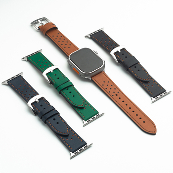 Λουράκι ρολογιού από μικροϊνές με τρύπες για Huawei Watch GT2 και Apple Watch – Στυλ βιντάζ, άνοιξη 2024