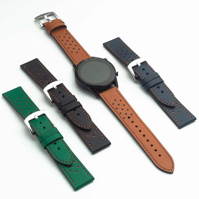 Λουράκι ρολογιού από μικροϊνές με τρύπες για Huawei Watch GT2 και Apple Watch – Στυλ βιντάζ, άνοιξη 2024