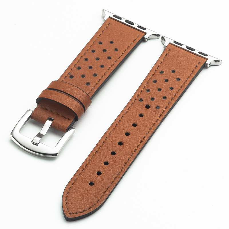 Λουράκι ρολογιού από μικροϊνές με τρύπες για Huawei Watch GT2 και Apple Watch – Στυλ βιντάζ, άνοιξη 2024