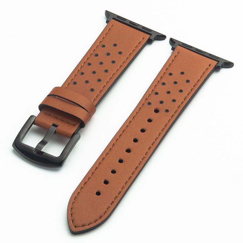 Λουράκι ρολογιού από μικροϊνές με τρύπες για Huawei Watch GT2 και Apple Watch – Στυλ βιντάζ, άνοιξη 2024