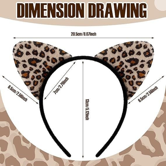 Gyerekeknek szóló Halloween jelmez gepárd mintával és farokkal, 2025 tavaszi kiadás