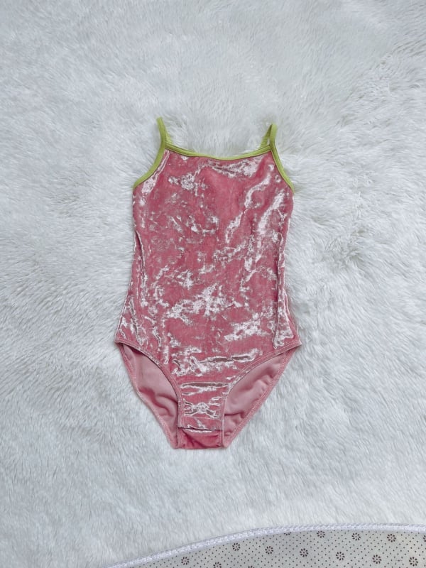 Body de dans pentru fete cu bretele – Gold Diamond Velvet, poliester, balet etno-latin, stil dulce, pentru copii 8+ ani