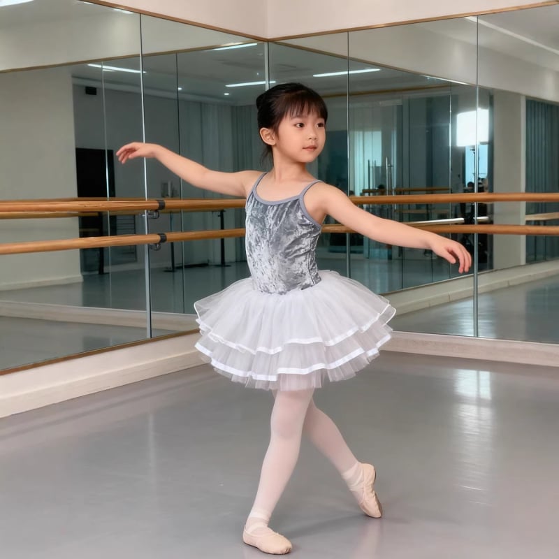 Body de dans pentru fete cu bretele – Gold Diamond Velvet, poliester, balet etno-latin, stil dulce, pentru copii 8+ ani