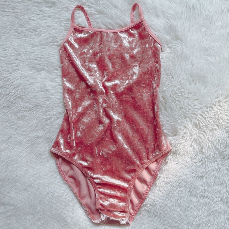 Body de dans pentru fete cu bretele – Gold Diamond Velvet, poliester, balet etno-latin, stil dulce, pentru copii 8+ ani