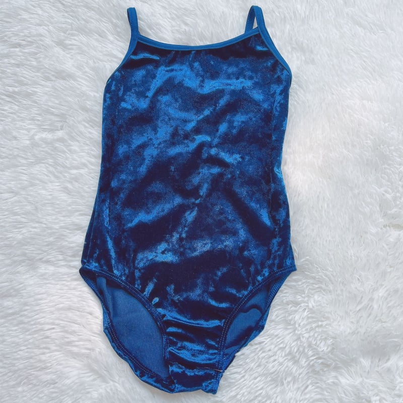 Body de dans pentru fete cu bretele – Gold Diamond Velvet, poliester, balet etno-latin, stil dulce, pentru copii 8+ ani