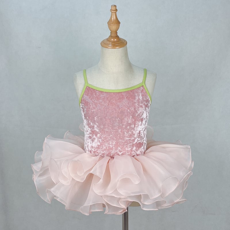 Body de dans pentru fete cu bretele – Gold Diamond Velvet, poliester, balet etno-latin, stil dulce, pentru copii 8+ ani