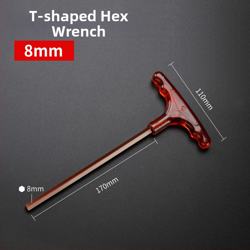 T-alakú hatszögletű imbuszkulcs, kettős fejű, S2 szerszámacél, edzett