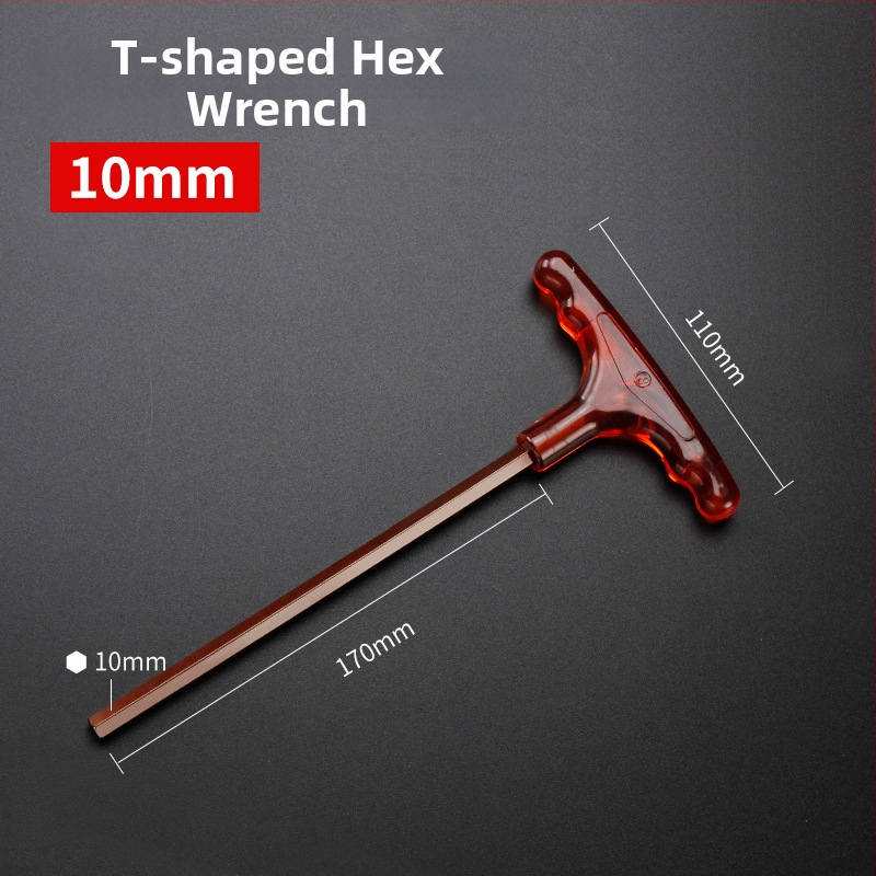 T-alakú hatszögletű imbuszkulcs, kettős fejű, S2 szerszámacél, edzett