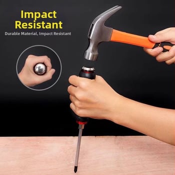 Комплект отвертки с магнит от хром-ванадиева стомана, кръстова и плоска глава, дръжка PP/TPR