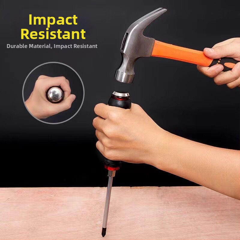 Sada skrutkovačov s magnetom z chrom-vanádiovej ocele, krížová a plochá hlava, rukoväť PP/TPR