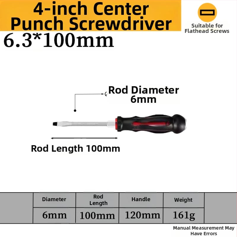 Комплект отвертки с магнит от хром-ванадиева стомана, кръстова и плоска глава, дръжка PP/TPR
