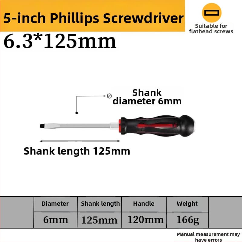 Комплект отвертки с магнит от хром-ванадиева стомана, кръстова и плоска глава, дръжка PP/TPR