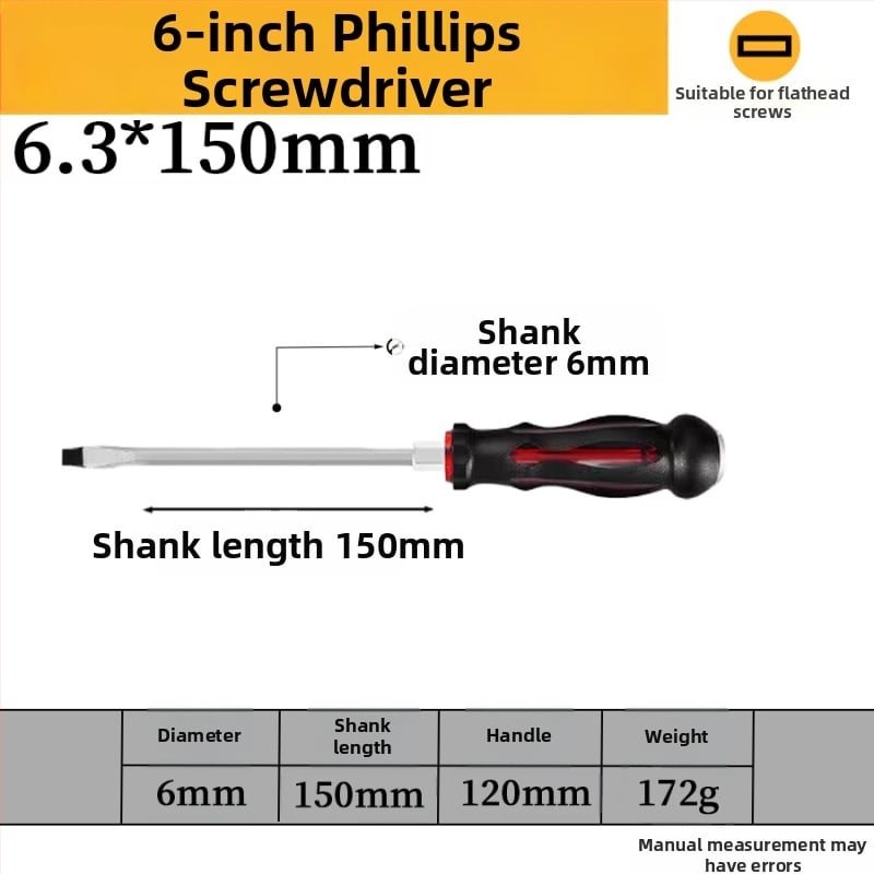 Комплект отвертки с магнит от хром-ванадиева стомана, кръстова и плоска глава, дръжка PP/TPR