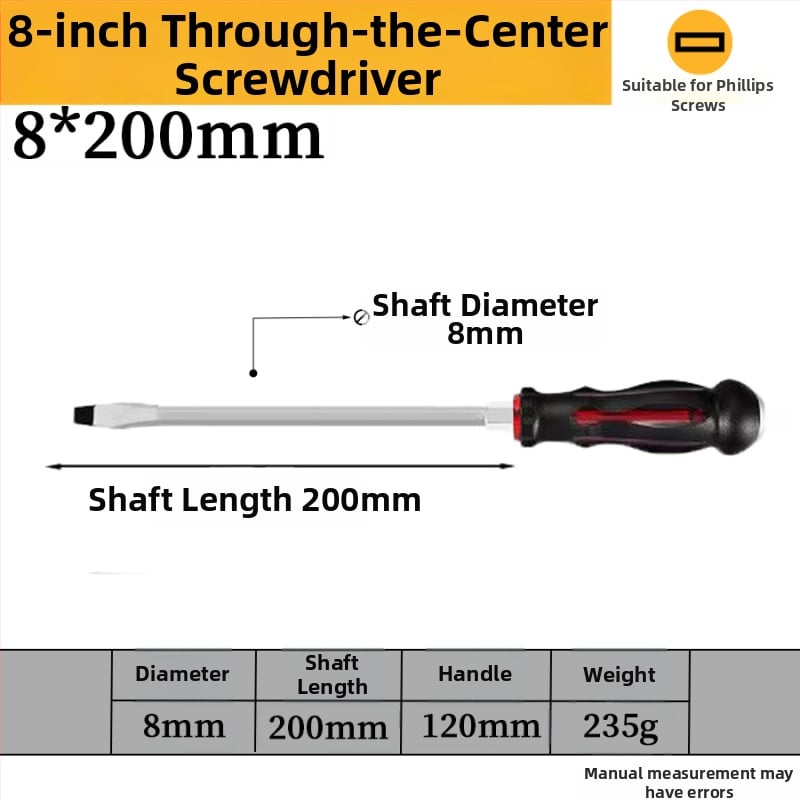 Комплект отвертки с магнит от хром-ванадиева стомана, кръстова и плоска глава, дръжка PP/TPR