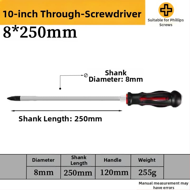 Комплект отвертки с магнит от хром-ванадиева стомана, кръстова и плоска глава, дръжка PP/TPR