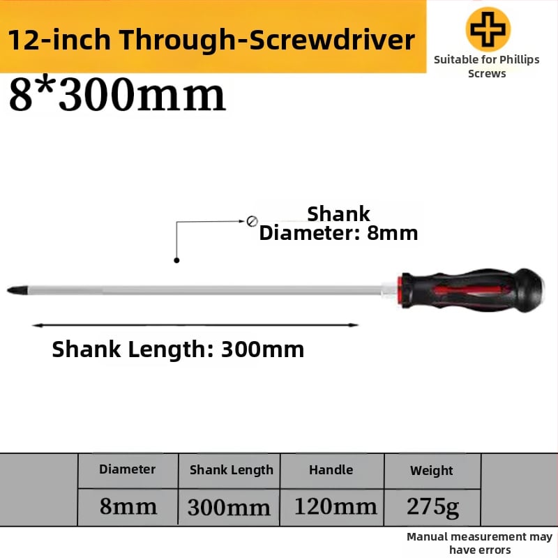 Комплект отвертки с магнит от хром-ванадиева стомана, кръстова и плоска глава, дръжка PP/TPR