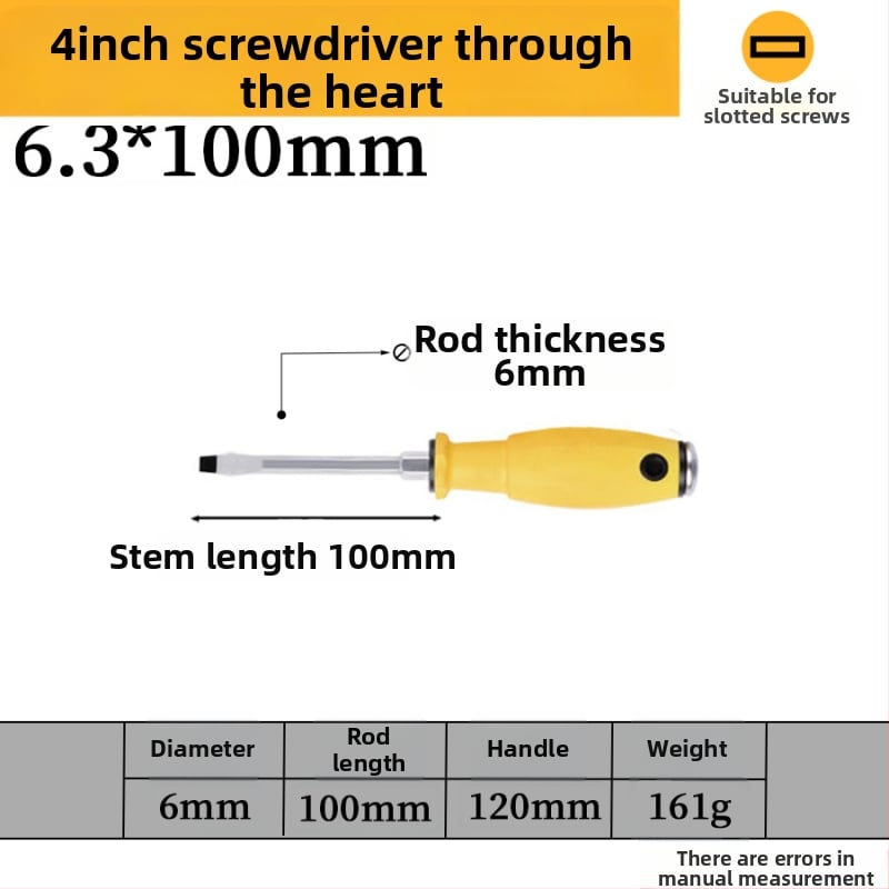 Комплект отвертки с магнит от хром-ванадиева стомана, кръстова и плоска глава, дръжка PP/TPR