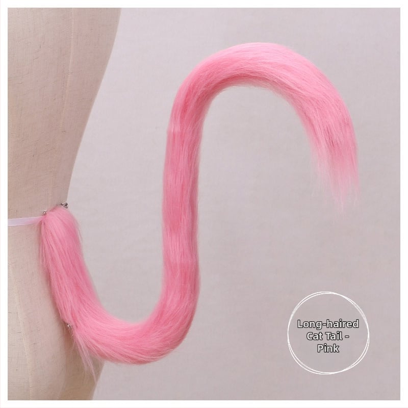 Plüüžist cosplay ripats käsitsi valmistatud kaķa ausīm ja sabaga, valmistatud Hiinas